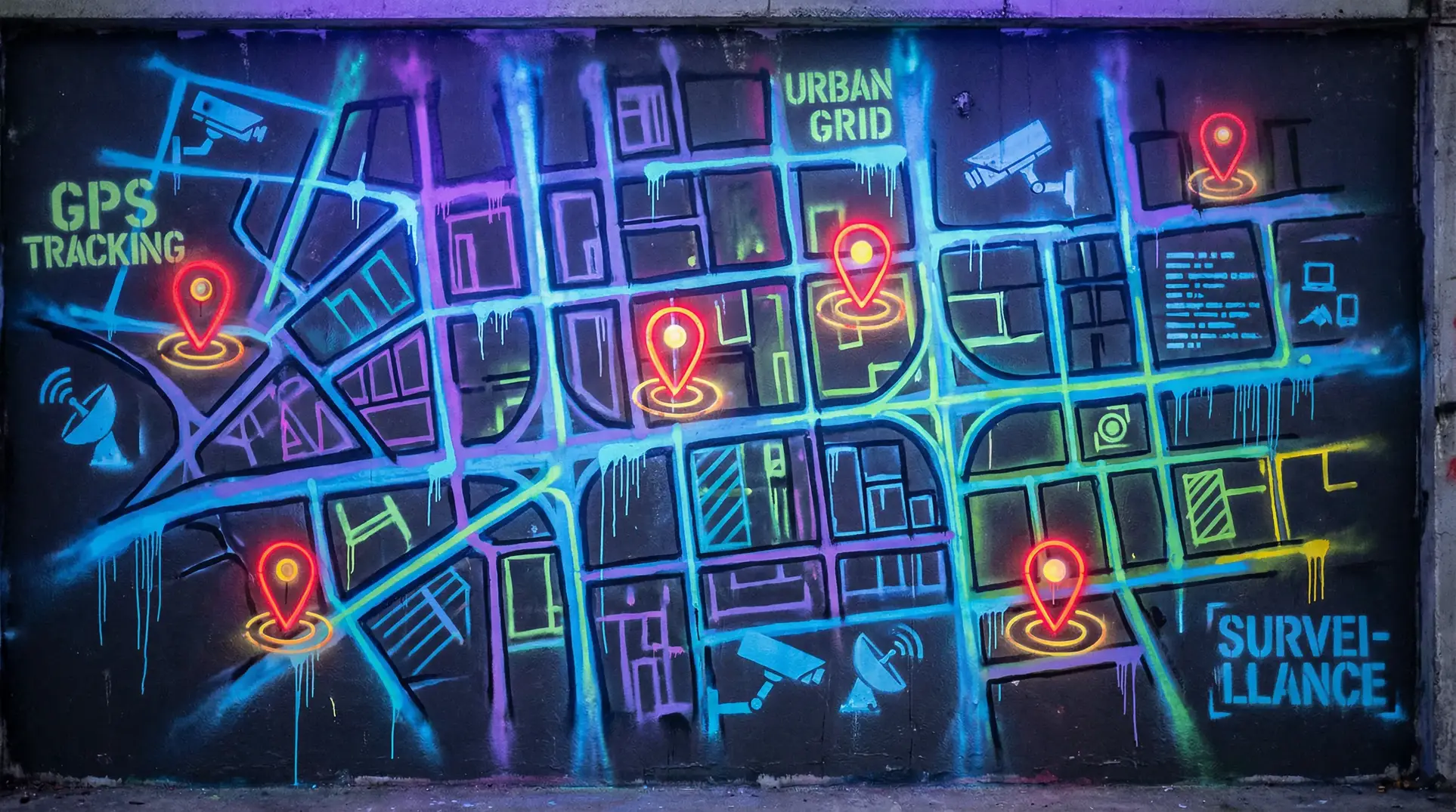 德田重男 下载 狗仔追踪地图 - 城市涂鸦风格